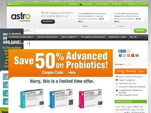 Astro Nutrition website