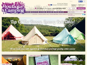Boutique Camping website