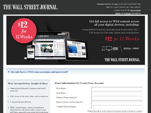 The Wall Street Journal website