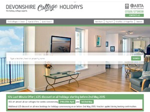 Devonshire Cottage Holidays website
