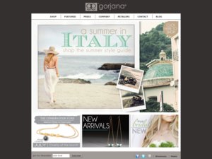 Gorjana Jewelry website