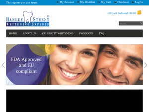 Harley Street Whitening website