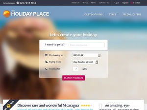 The Holiday Place website