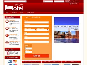 Just Your Hotel website