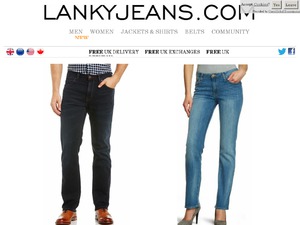 The Lanky Jeans Co. website
