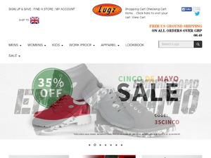 Lugz Footwear website