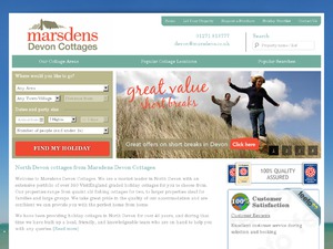 Marsdens Cottage Holidays website