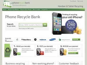 Phone Recycle Bank website
