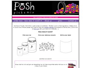 Posh Pick and Mix website