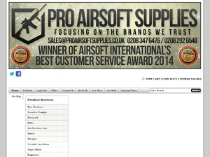 Pro Airsoft Supplies website