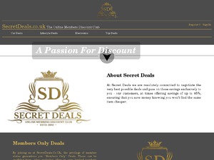 Secret Deals website