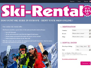 Ski rental website