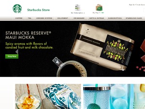 Starbucks Store Canada website