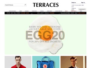 Terraces Menswear website