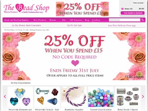 The Bead Shop website
