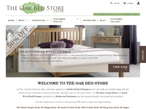 The Oak Bed Store website