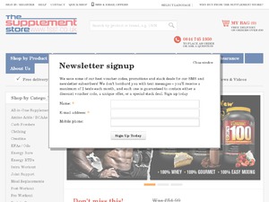 The Supplement Store website