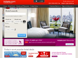 Hotels.com website