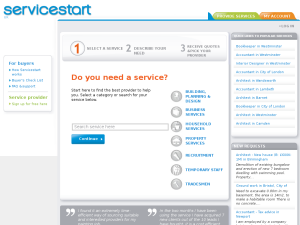 Servicestart UK website