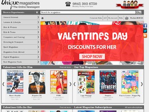 Unique Magazines website