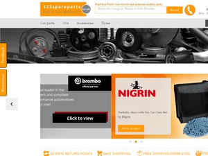 123spareparts.co.uk website