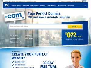 1&1 Internet US website