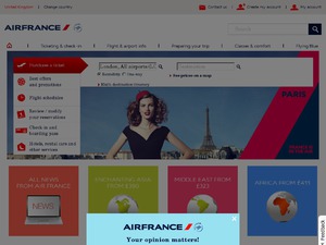 Air France UK and Ireland website