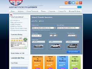 Airport Pickups London website