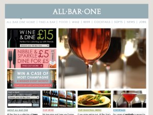 All Bar One website