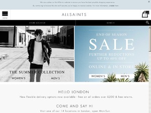 AllSaints website