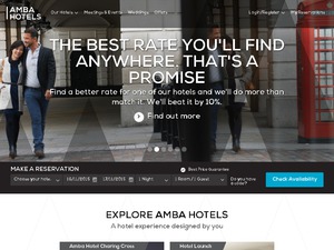 Amba Hotels website