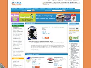 Arista Computers website