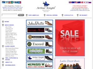 Arthur Knight Shoes website