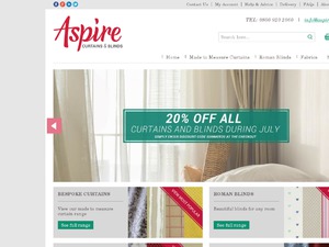 Aspire Curtains and Blinds website
