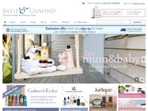 Bath and Unwind website