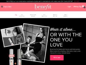 Benefit Cosmetics website