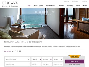 Berjaya Hotels US & CA website
