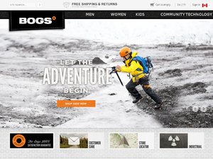 Bogs Footwear (Canada) website