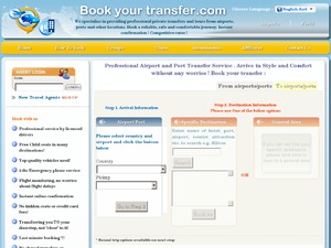 Book your transfer website