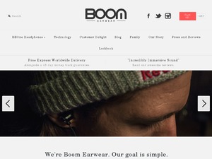 Boom Earwear website