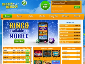 Booty Bingo website