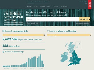 British Newspaper Archive website
