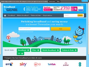 Broadband Genie website