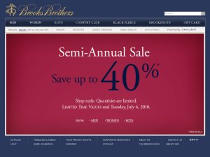 Brooks Brothers website