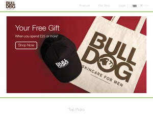 Bulldog Skincare website