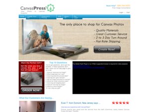 Canvas Press website