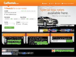 Car Rentals website