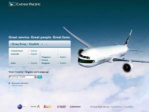Cathay Pacific website