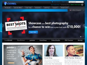 Corel UK website