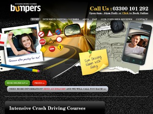 Bumpers Driving School website
